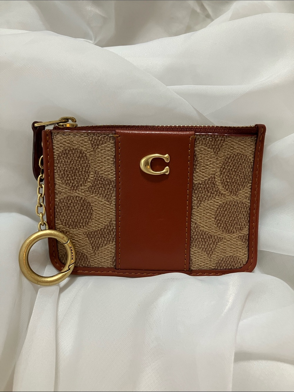 Signature Canvas Skinny Mini ID Case